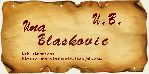Una Blašković vizit kartica